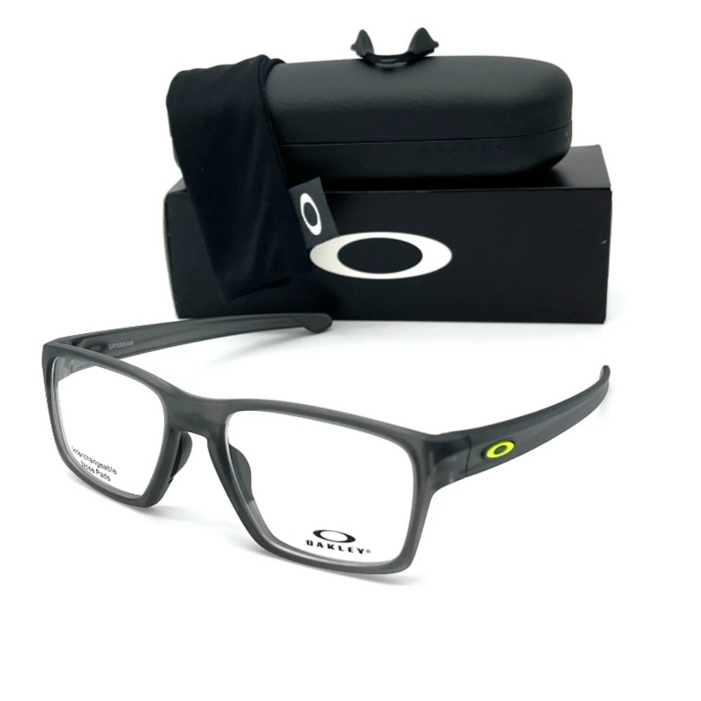 OAKLEY LITEBEAM OX8140-0255 Stain Gray Smoke  / Demo Lens 55mm Eyeglasses